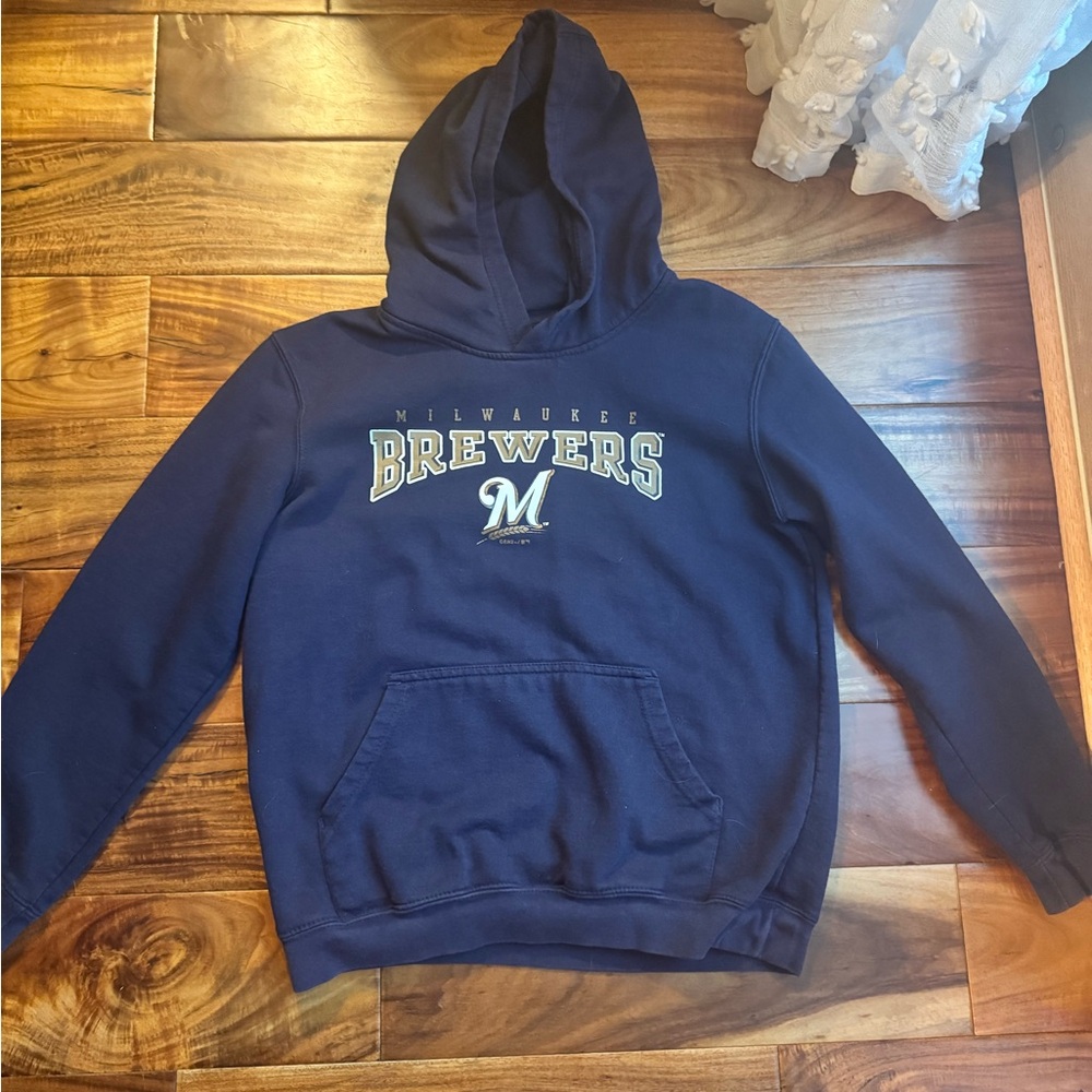 Genuine Merchandise Blue Sweater with Brewers Logo